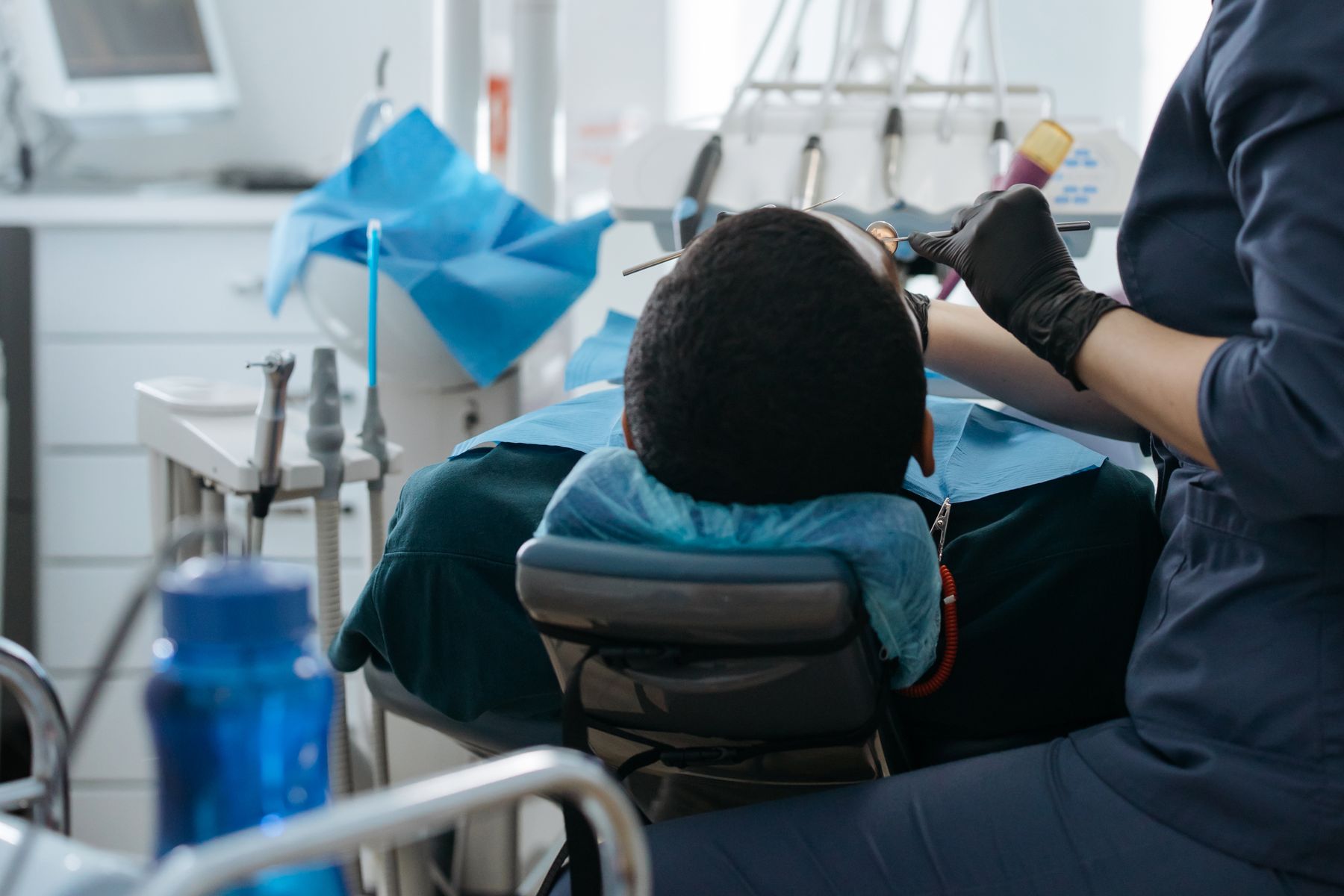 Illustrative stock photograph of a dental examination