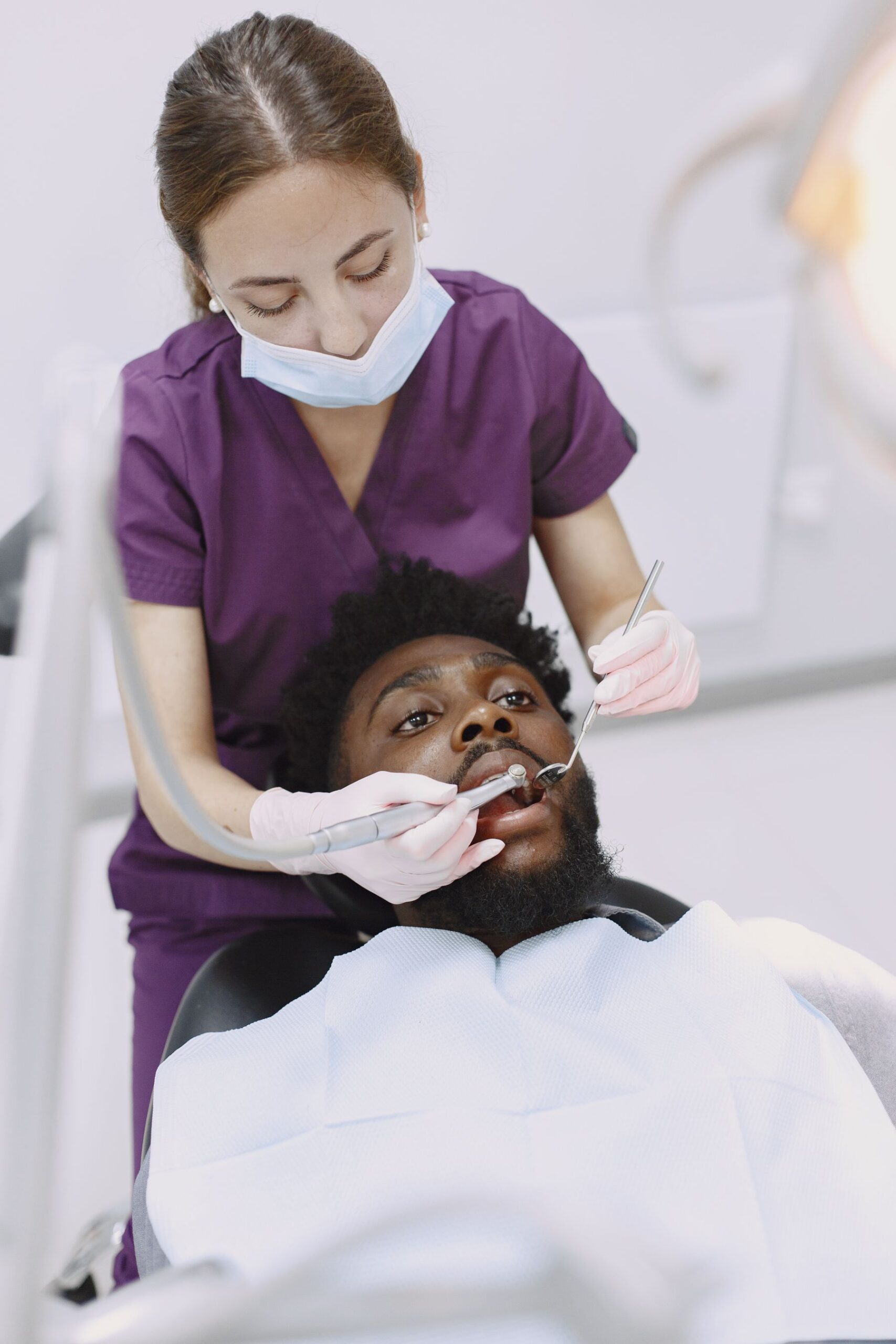 Illustrative stock photograph of a dental examination